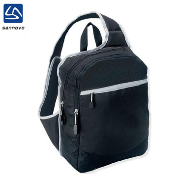 Classical polyester padded shoulder sling backpack
